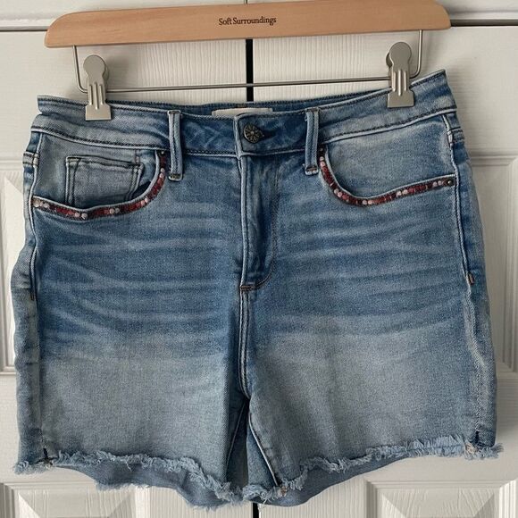 Driftwood Women’s Lulu Embroidered Jean Shorts Size 26 - Picture 1 of 10